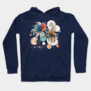 Abstract Illustration of Palm Trees Hoodie